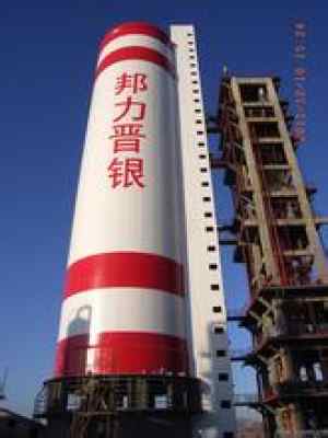 临潼区电厂烟囱刷色环航标工程与园林景观工程设计 工业与生态的和谐融合